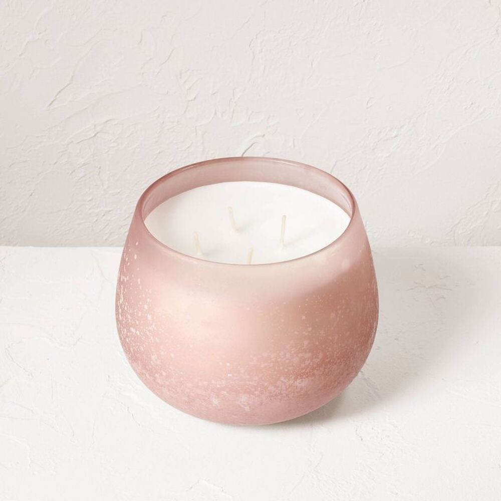 4-Wick Reflection Fashion Salted Glass Wellness Jar Candle Pink 30oz - Casaluna